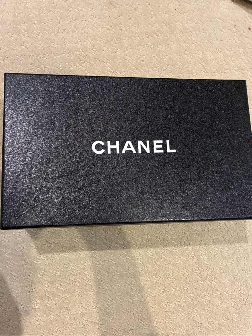 CHANEL Authentic Black Hard Hardcover Accessory Shoe Storage Box Empty CB
